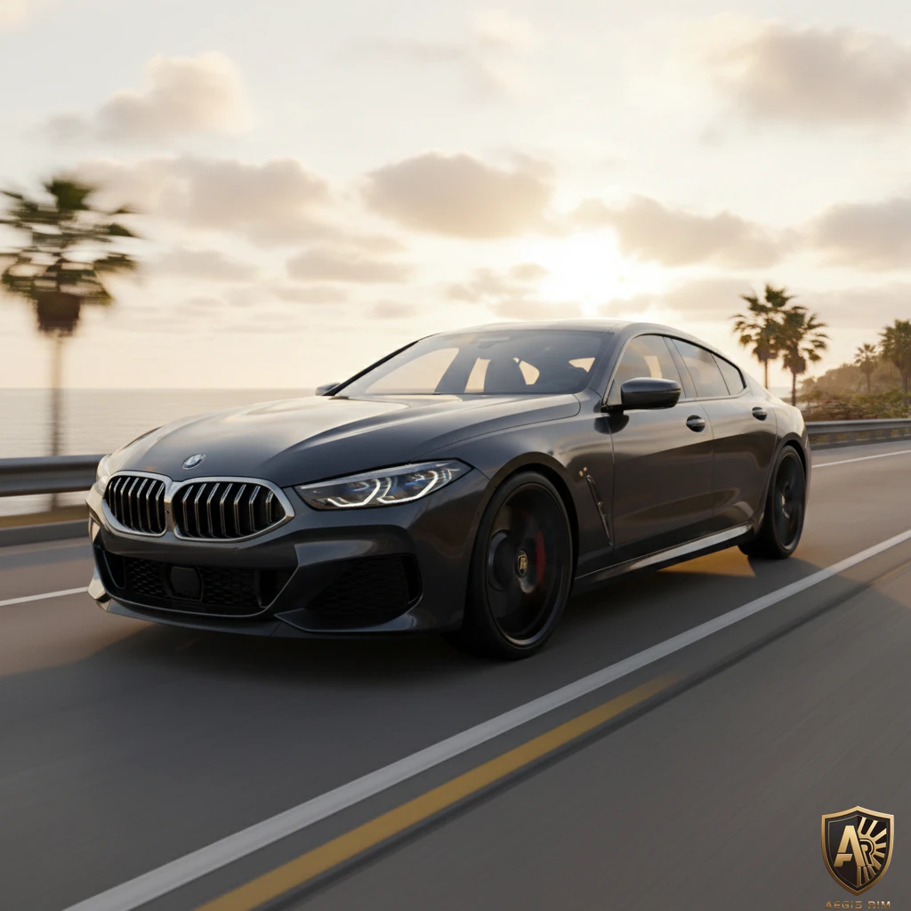 AEGIS RIM Aurora forged wheel on luxury sedan in motion — customer fitment review, Tarmac SAGA series, GripSafe Technology
