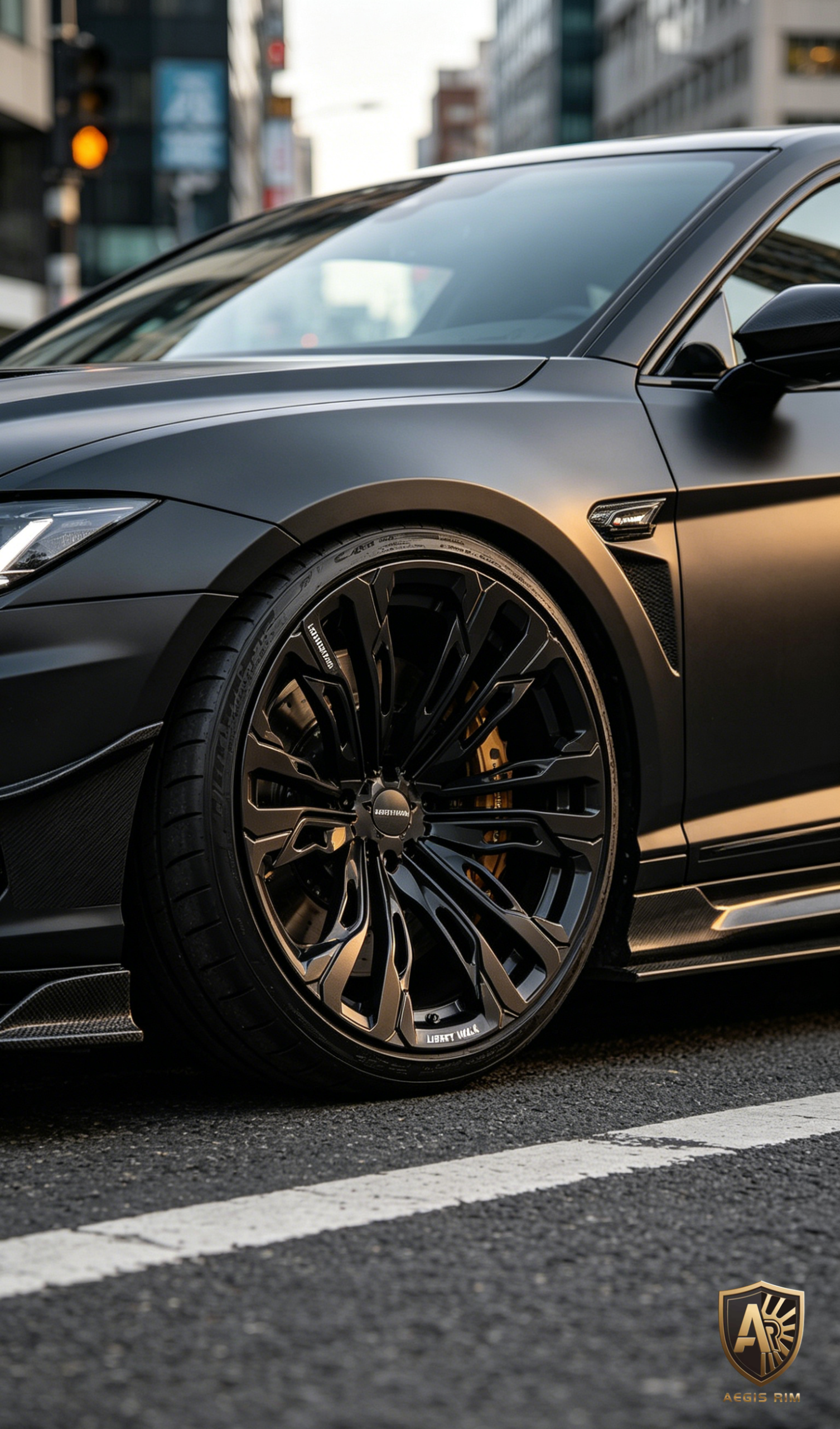 Off-Road SAGA premium forged wheel — gloss black heavy-duty bead-lock design for trucks and off-road vehicles