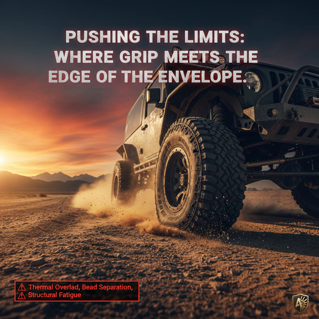 Off-road Jeep Wrangler with custom forged wheels driving on dirt at sunset, showcasing rugged terrain performance