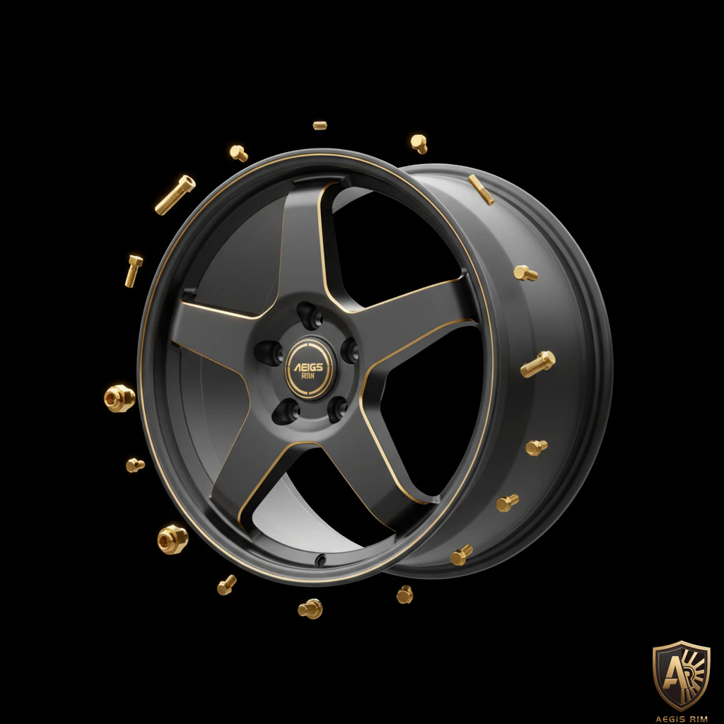 AEGIS RIM wheel component breakdown with material and finish customization