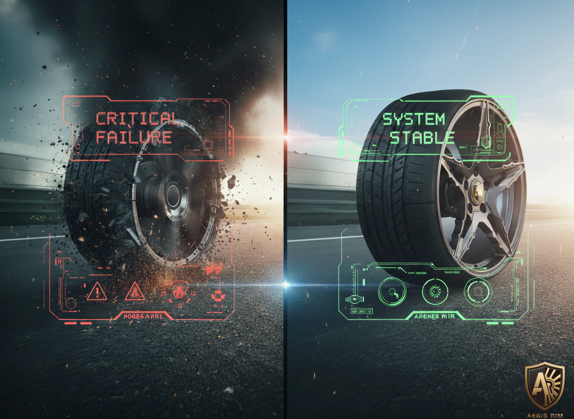 GripSafe Technology - Tire Blowout vs Safe Control Comparison